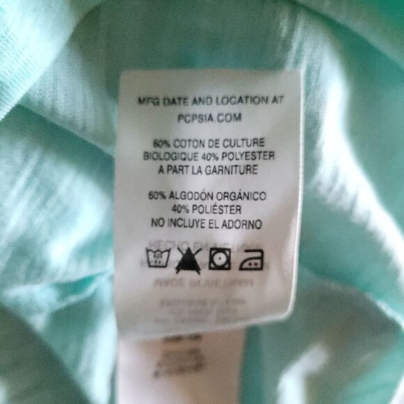 PATAGONIA Women's Top Front Pocket 3/4 Sleeve In Aqua Size Small - Picture 8 of 13